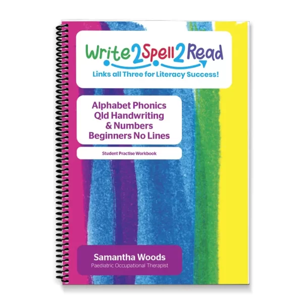 Alphabet Phonics, Qld Handwriting & Numbers Beginners No Lines