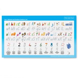 Year 1 Alphabet and Numbers Desktop Card